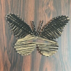 Black and Linen color Butterfly String Art